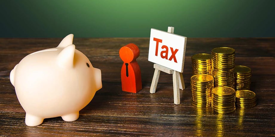 piggy bank asked to pay taxes